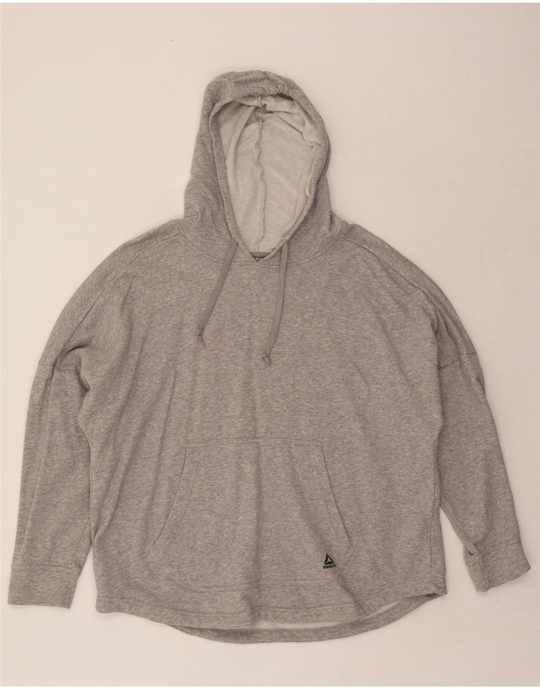 REEBOK Womens Oversized Hoodie Jumper UK 20/22 XL Grey Cotton Vintage Reebok and Second-Hand Reebok from Messina Hembry 