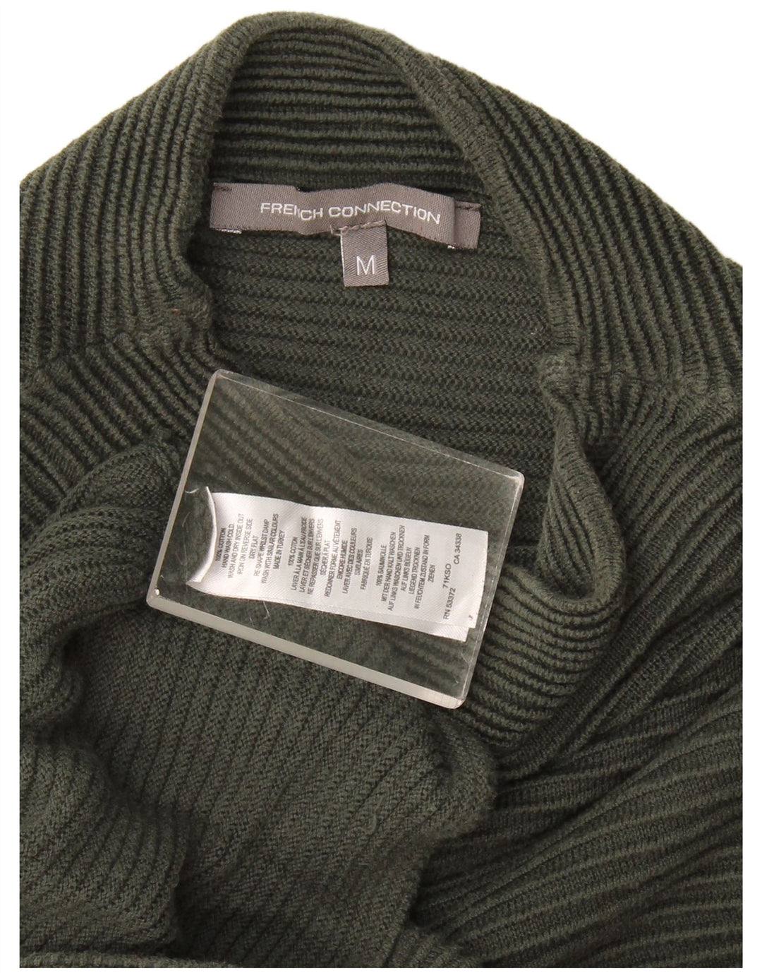 French Connection Womens Long Sleeve Jumper Dress UK 14 Medium Khaki
