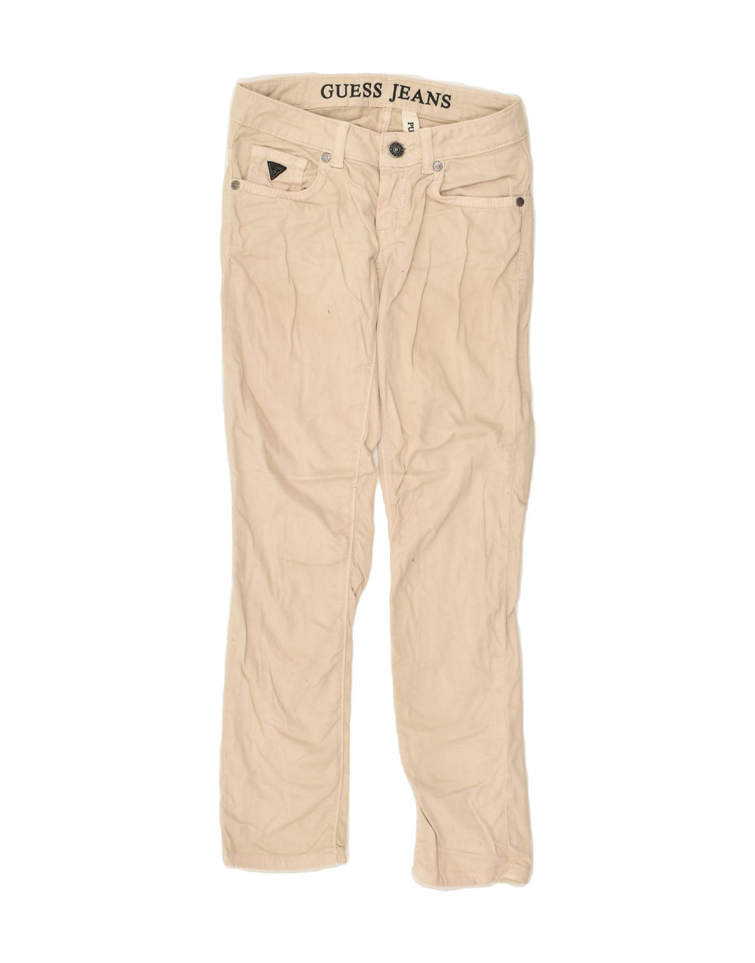 GUESS Boys Skinny Jeans 7-8 Years W22 L24  Beige Cotton | Vintage Guess | Thrift | Second-Hand Guess | Used Clothing | Messina Hembry 
