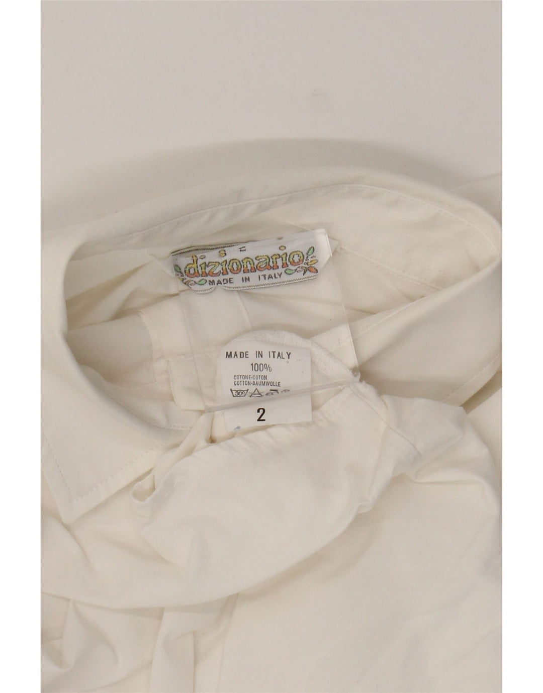Vintage Womens Graphic Shirt UK 14 Large White Cotton
