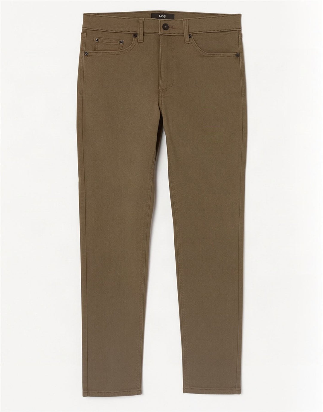 Marks & Spencer Mens Slim Jeans W30 L29 Khaki Cotton