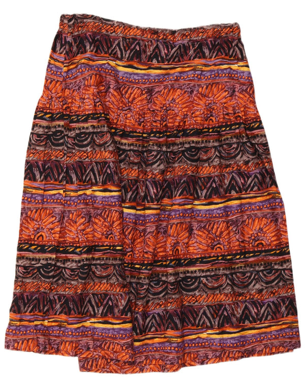 VINTAGE Womens Abstract Pattern Flared Skirt IT 46 Large W36 Multicoloured
