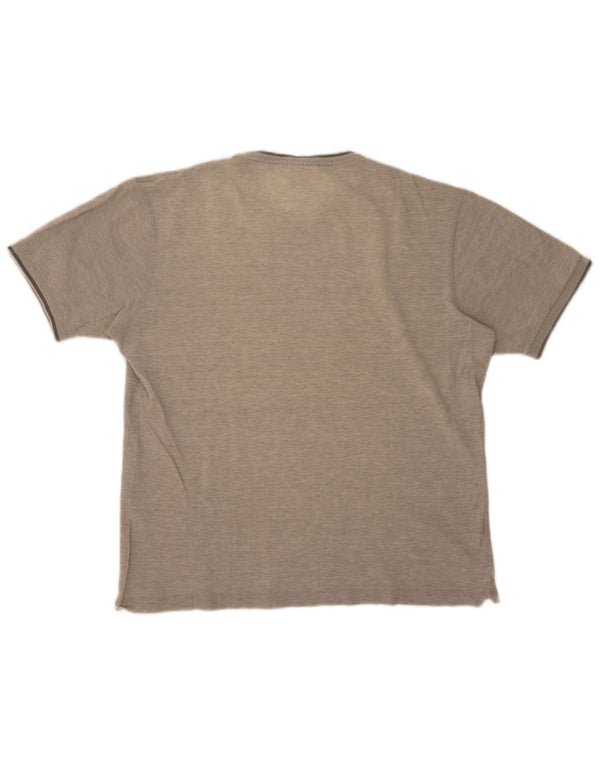 Lacoste Mens T-Shirt Top Size 5 Large Grey Flecked Cotton