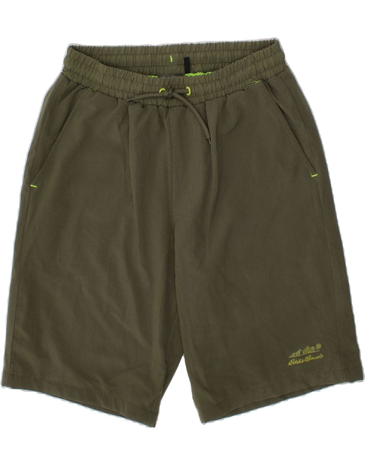 EDDIE BAUER Boys Sport Shorts 10-11 Years Medium  Green Polyester Vintage Eddie Bauer and Second-Hand Eddie Bauer from Messina Hembry 