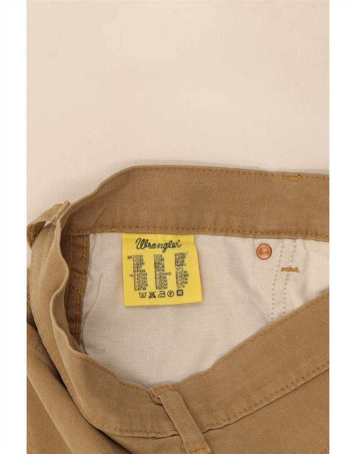 Wrangler Mens Texas Stretch Straight Jeans W32 L30 Brown Cotton