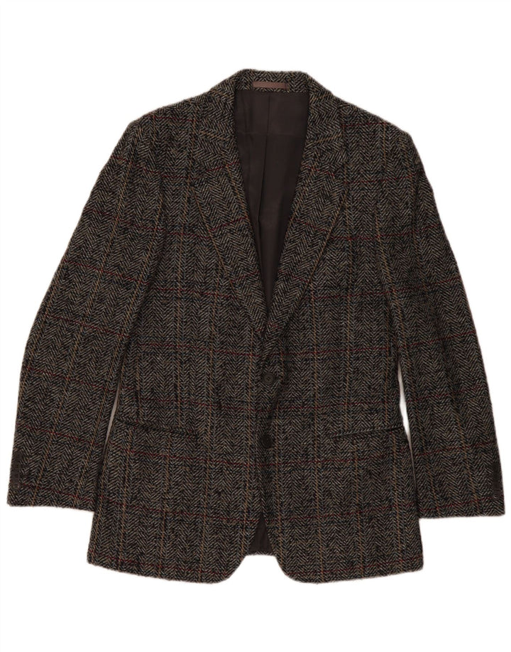 Bianchi Mens Giovane 2 Button Blazer Jacket IT 48 Medium Grey Check