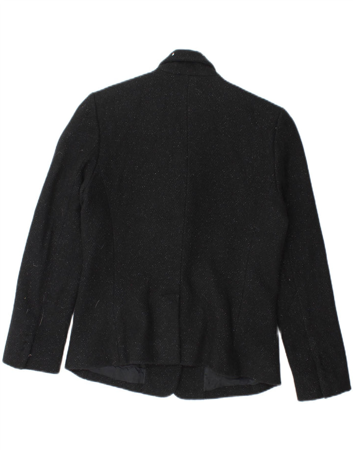 Ralph Lauren Womens 1 Button 3/4 Sleeve Blazer Jacket US 6 Medium Black