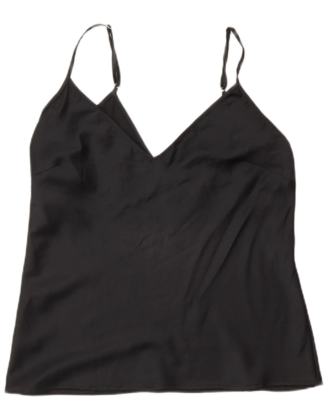 Zara Womens Cami Top UK 12 Medium Black Polyester