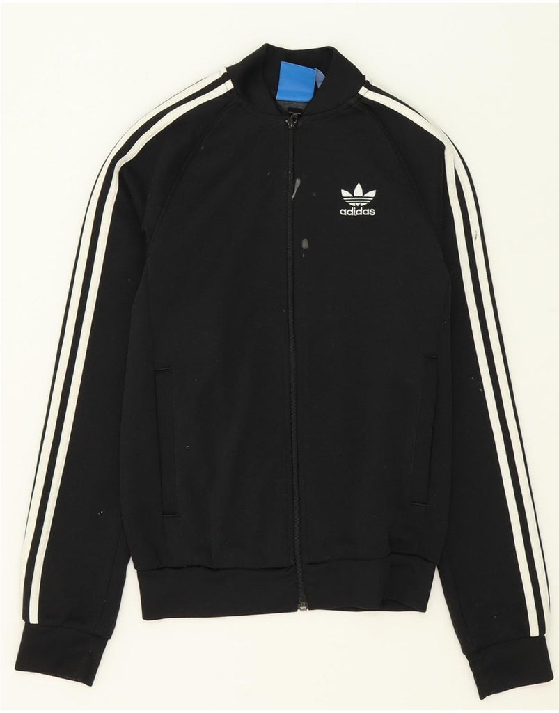 ADIDAS Mens Tracksuit Top Jacket XS Black Polyester Vintage Adidas and Second-Hand Adidas from Messina Hembry 