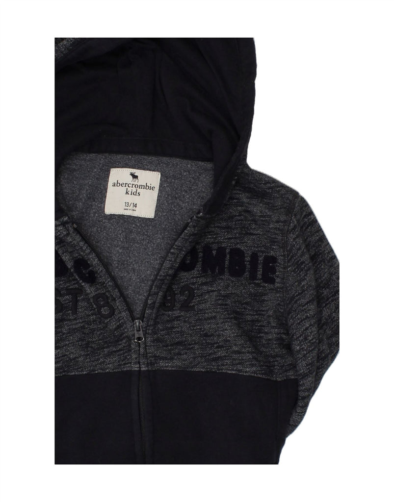 ABERCROMBIE & FITCH Boys Graphic Zip Hoodie Sweater 13-14 Years Navy Blue | Vintage Abercrombie & Fitch | Thrift | Second-Hand Abercrombie & Fitch | Used Clothing | Messina Hembry 