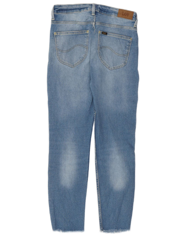 Lee Womens Scarlett Crop High Rise Skinny Jeans W29 L25 Blue Cotton
