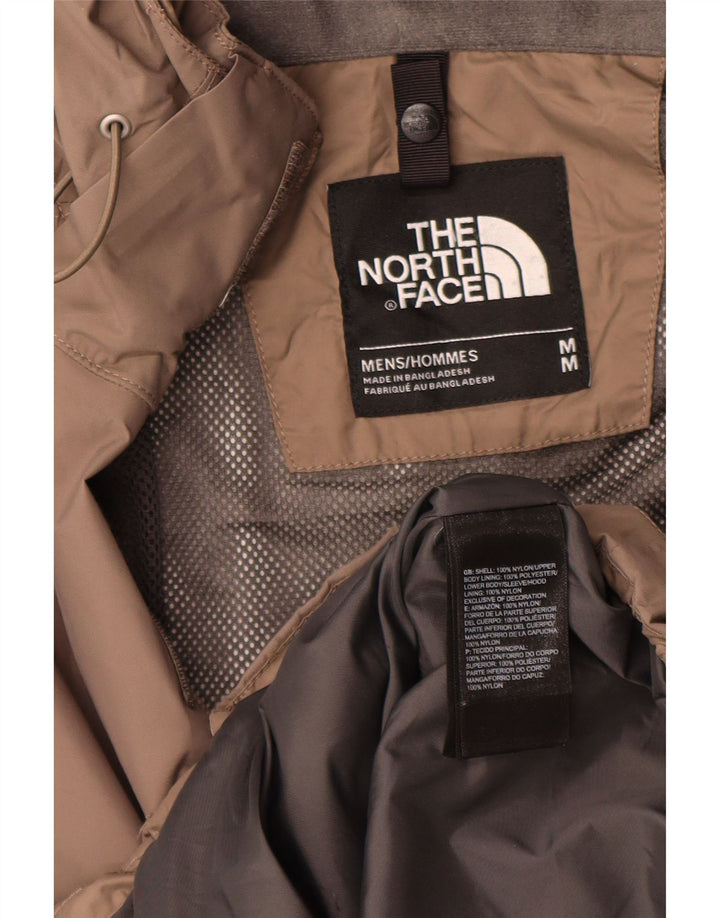 The North Face Mens Hooded Rain Jacket UK 38 Medium Beige Nylon