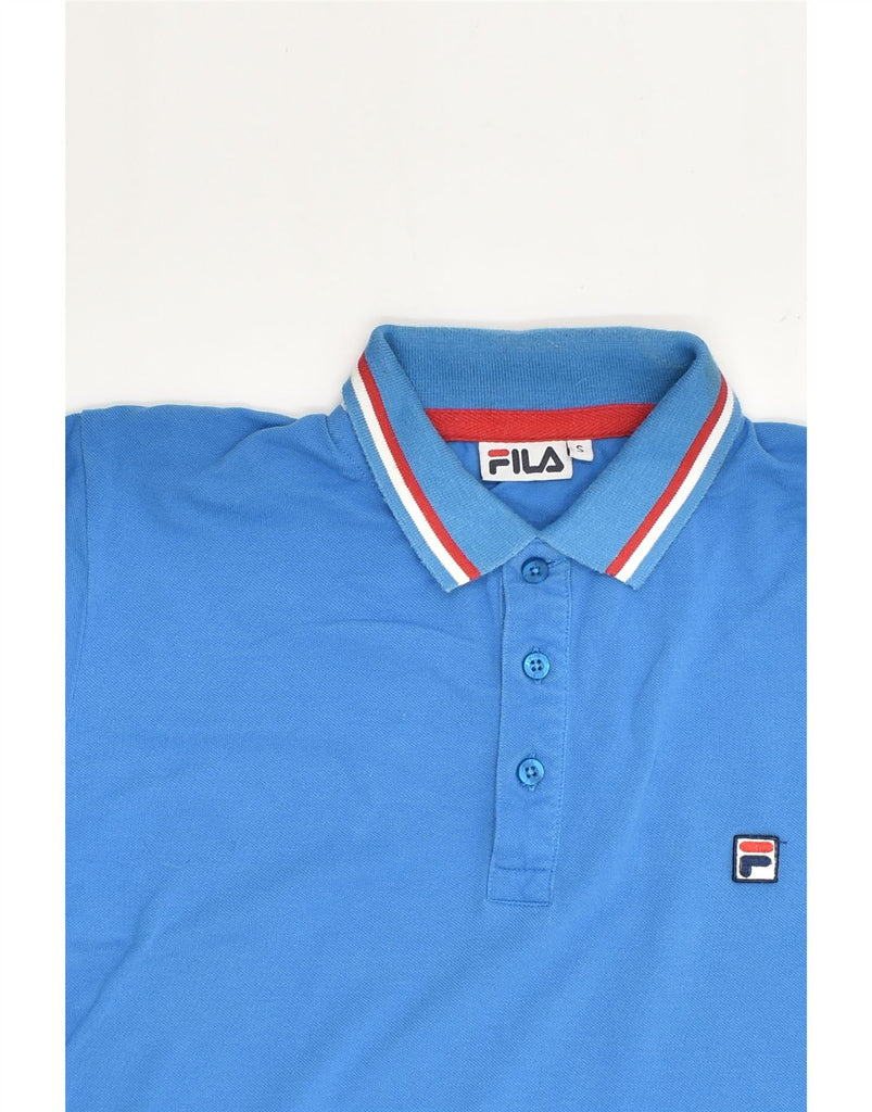 FILA Mens Polo Shirt Small Blue Cotton | Vintage Fila | Thrift | Second-Hand Fila | Used Clothing | Messina Hembry 