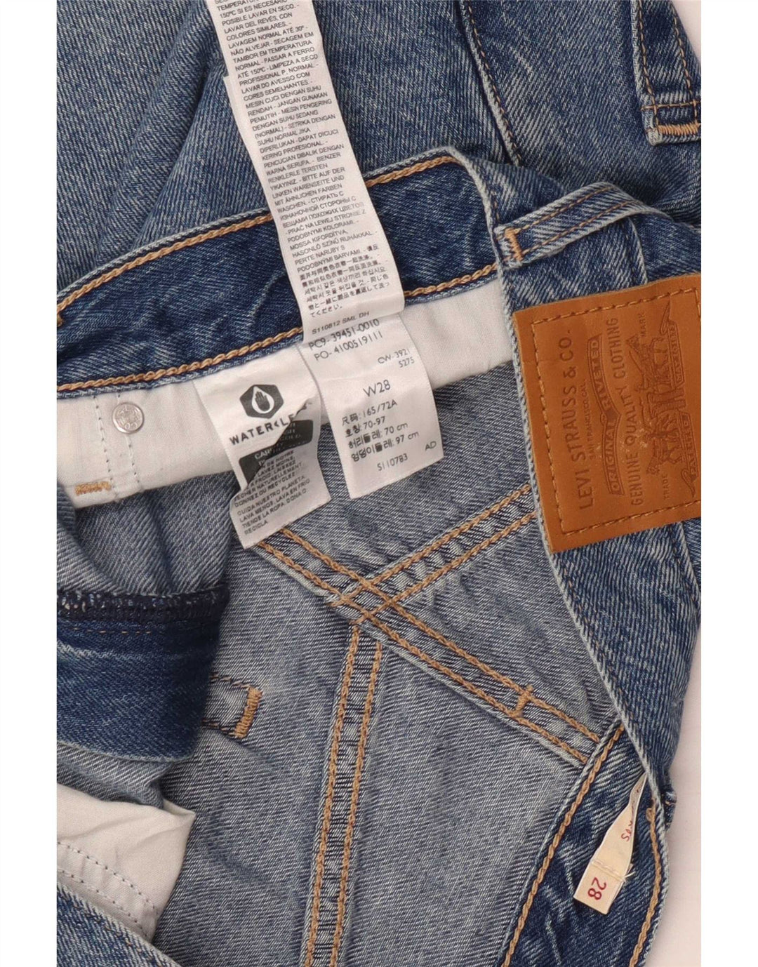 Levi's Womens Denim Shorts W28 Medium Blue Cotton