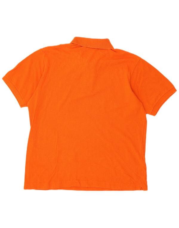Lacoste Mens Polo Shirt Size 6 XL Orange Cotton