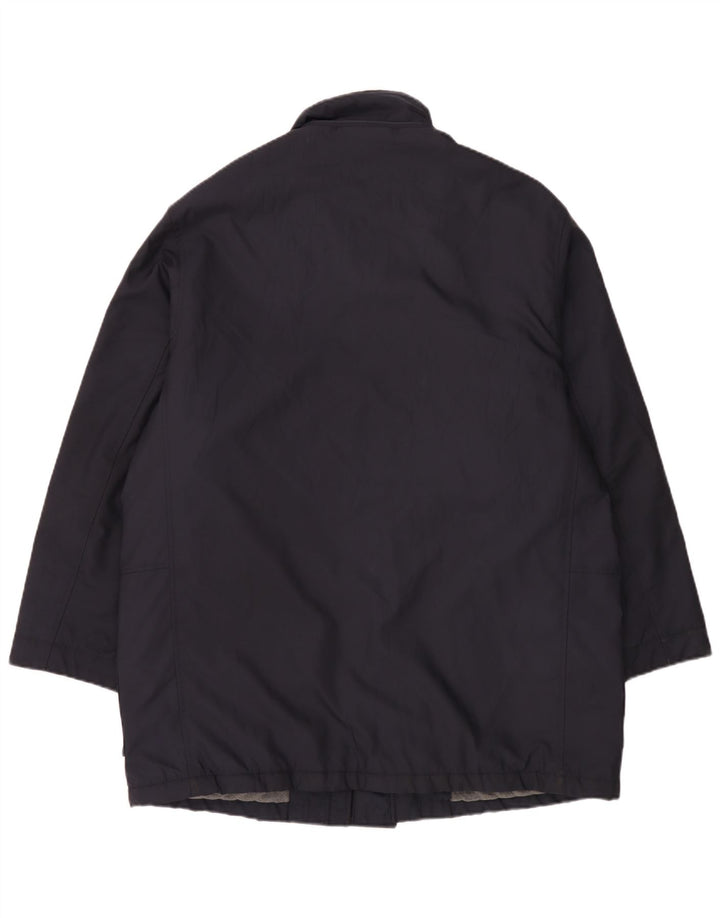 Bond Street Mens Windbreaker Coat IT 52 XL Navy Blue Polyester