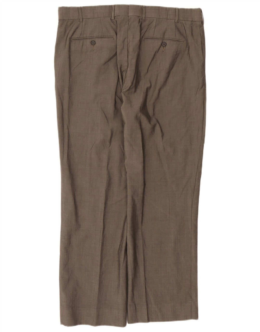 Vintage Mens Straight Suit Trousers W36 L28 Grey