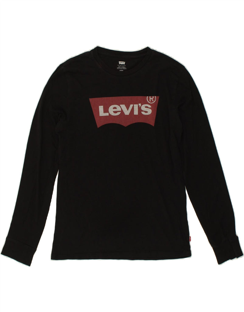LEVI'S Mens Graphic Top Long Sleeve Small Black | Vintage Levi's | Thrift | Second-Hand Levi's | Used Clothing | Messina Hembry 