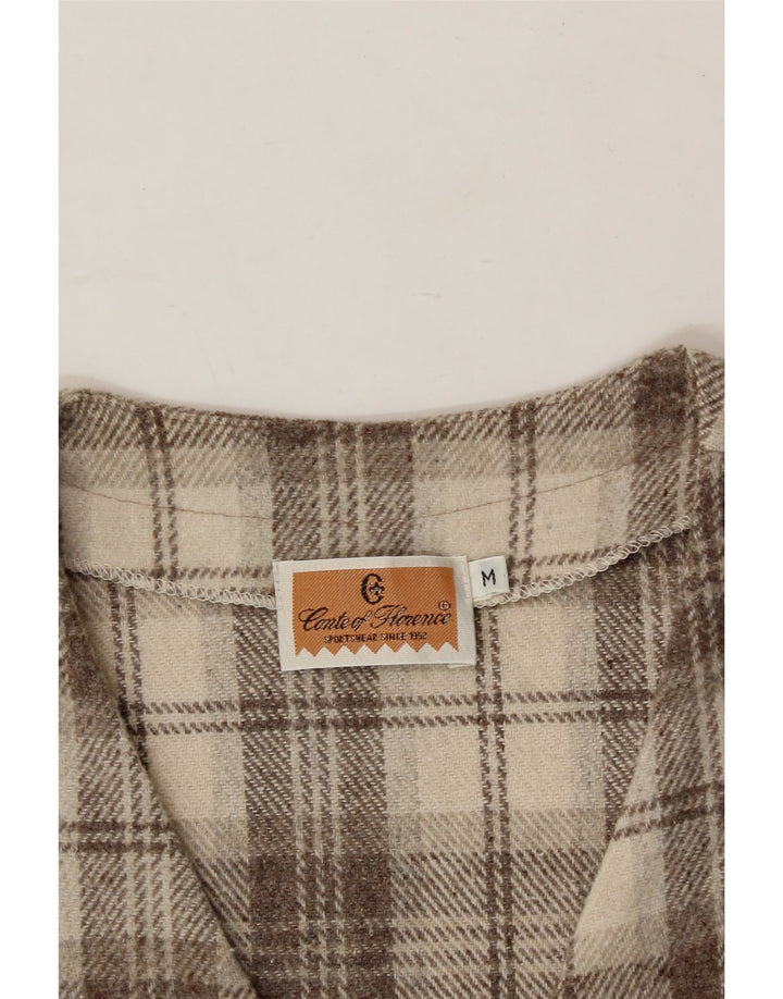 CONTE OF FLORENCE Womens Gilet UK 14 Medium Grey Check Vintage Conte of Florence and Second-Hand Conte of Florence from Messina Hembry 