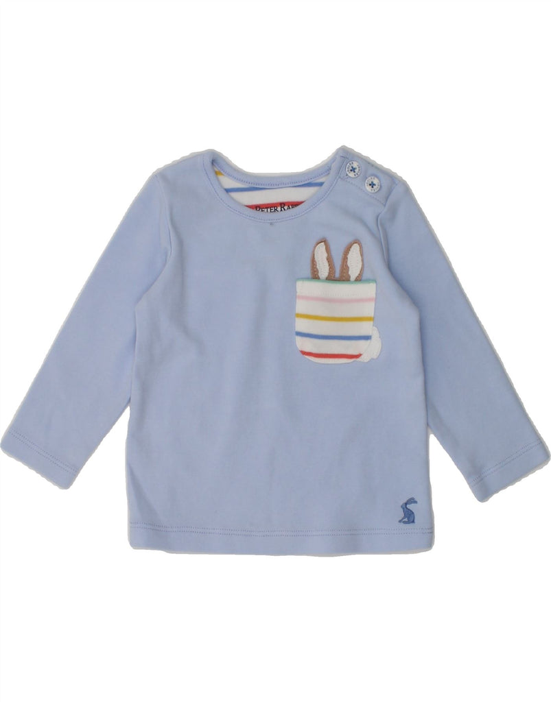 JOULES Baby Boys Peter Rabbit Graphic Top Long Sleeve 0-3 Months Blue | Vintage Joules | Thrift | Second-Hand Joules | Used Clothing | Messina Hembry 