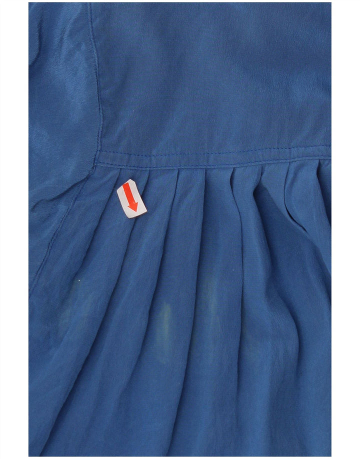 MAX MARA Womens Oversized Short Sleeves Shirt Dress UK 12 Medium  Blue