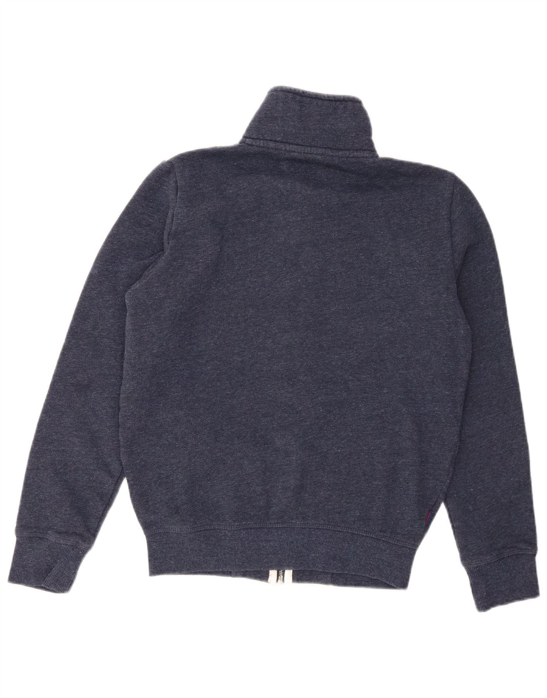 SUPERDRY Mens Tracksuit Top Jacket XS Navy Blue Flecked Cotton