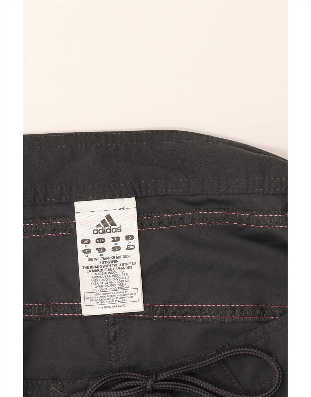 Adidas Womens Swimming Shorts UK 8 Small Black Polyester