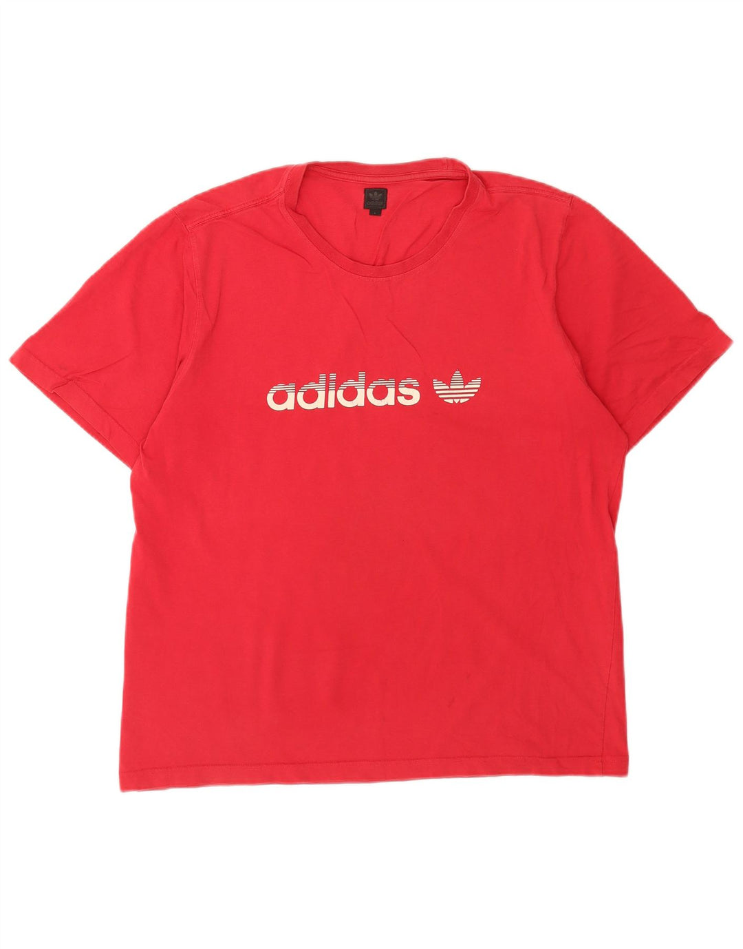 Adidas Mens Graphic T-Shirt Top Large Red Cotton