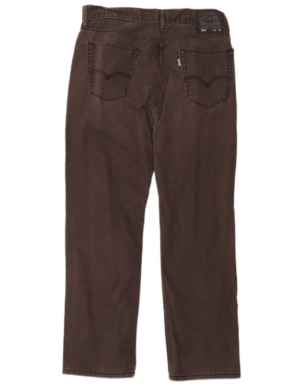 Levi's Mens 514 Straight Jeans W33 L30 Grey Cotton