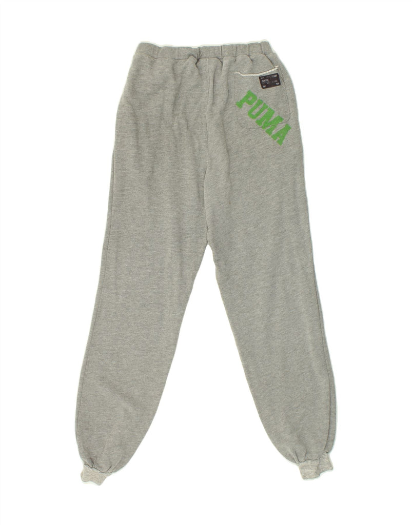 PUMA Boys Graphic Tracksuit Trousers Joggers 13-14 Years Grey Cotton Vintage Puma and Second-Hand Puma from Messina Hembry 