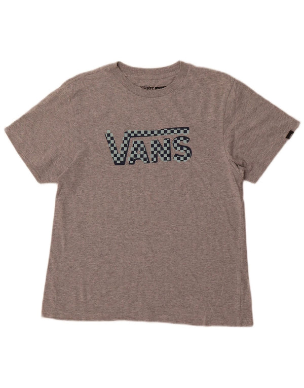 Vans Boys Graphic T-Shirt Top 12-13 Years Large Grey Flecked Cotton