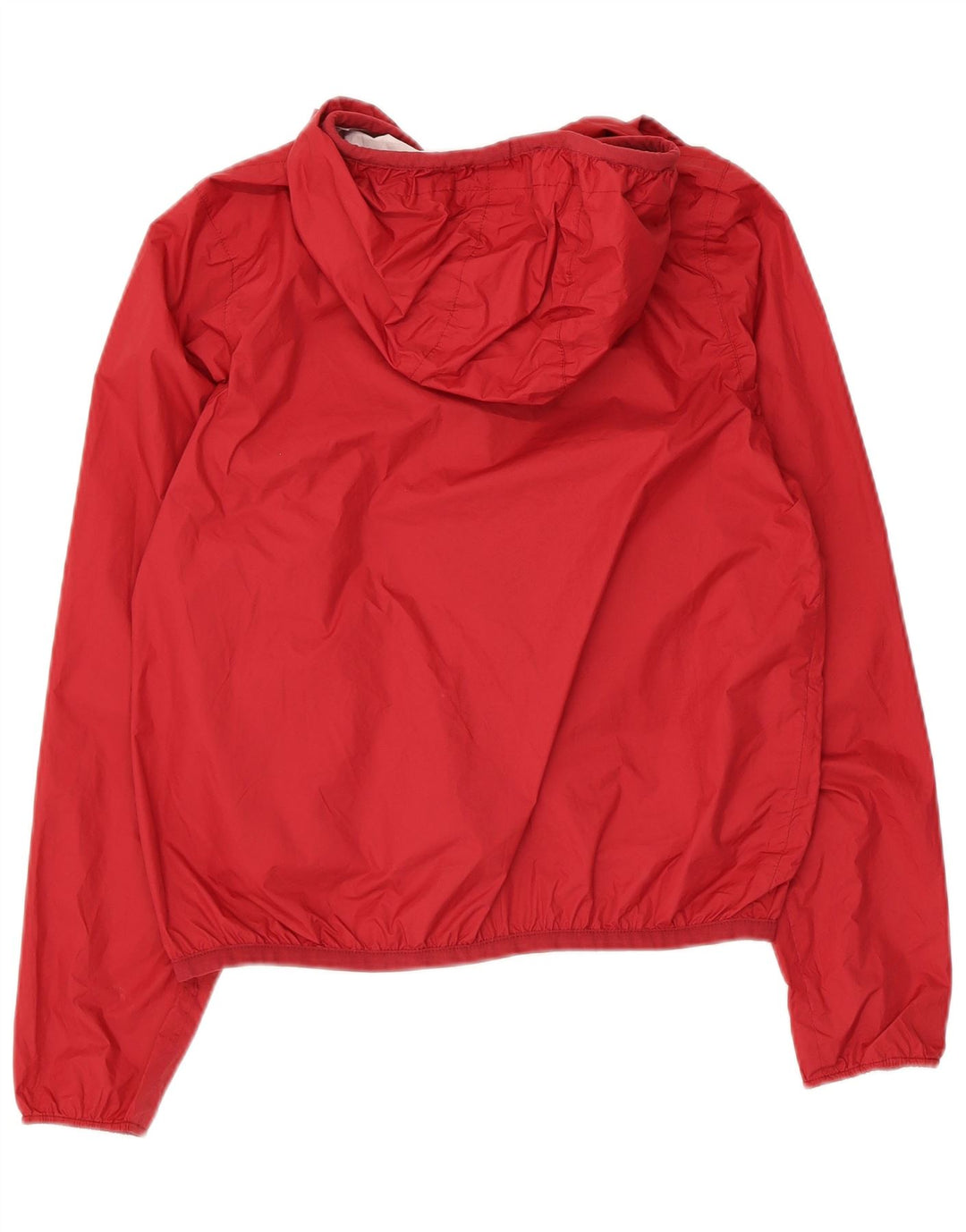 K-Way Mens Hooded Rain Jacket UK 10 Small Red Polyamide