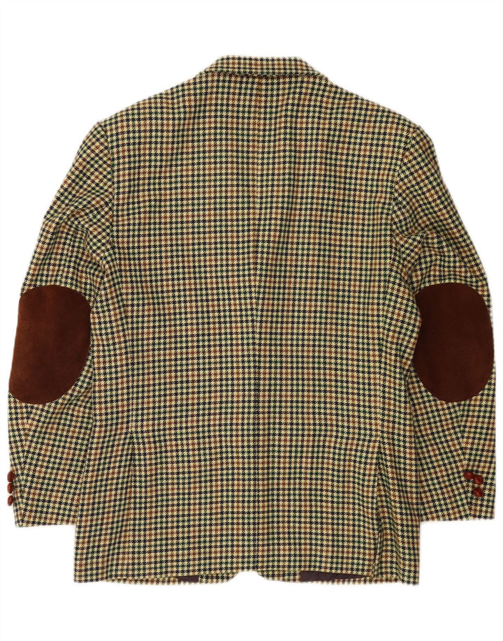 Wampum Mens 3 Button Blazer Jacket UK 38 Medium Multicoloured Houndstooth