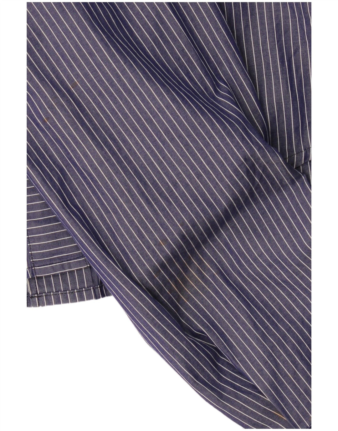 Armani Jeans Mens Graphic Shirt Medium Navy Blue Pinstripe Cotton