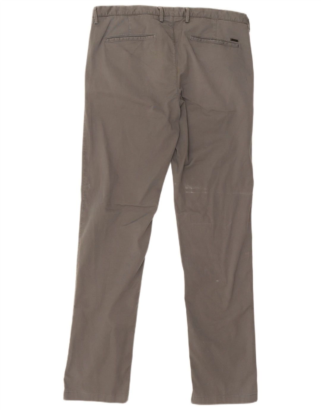 Hugo Boss Mens Slim Chino Trousers EU48 Medium W32 L30 Grey Cotton