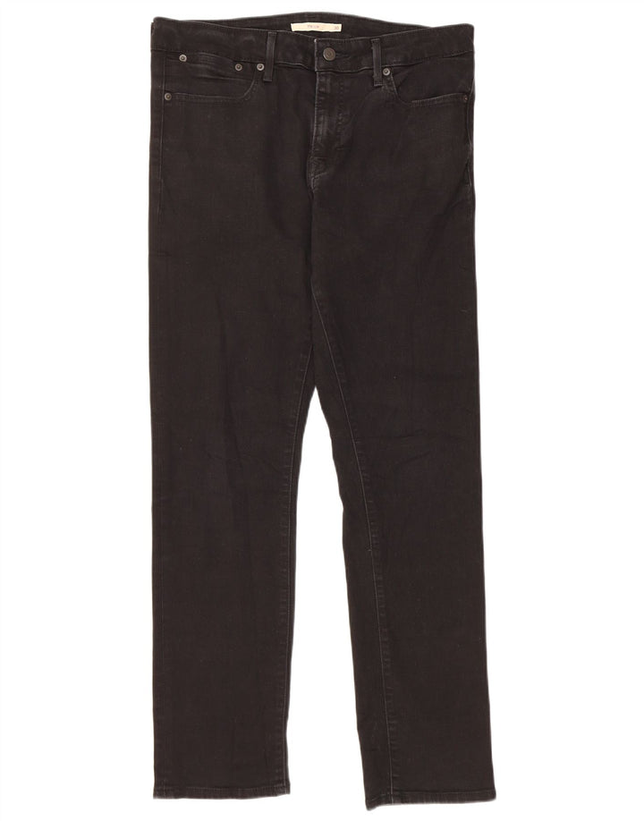 Levi's Womens 712 Slim Jeans W30 L30 Black Cotton