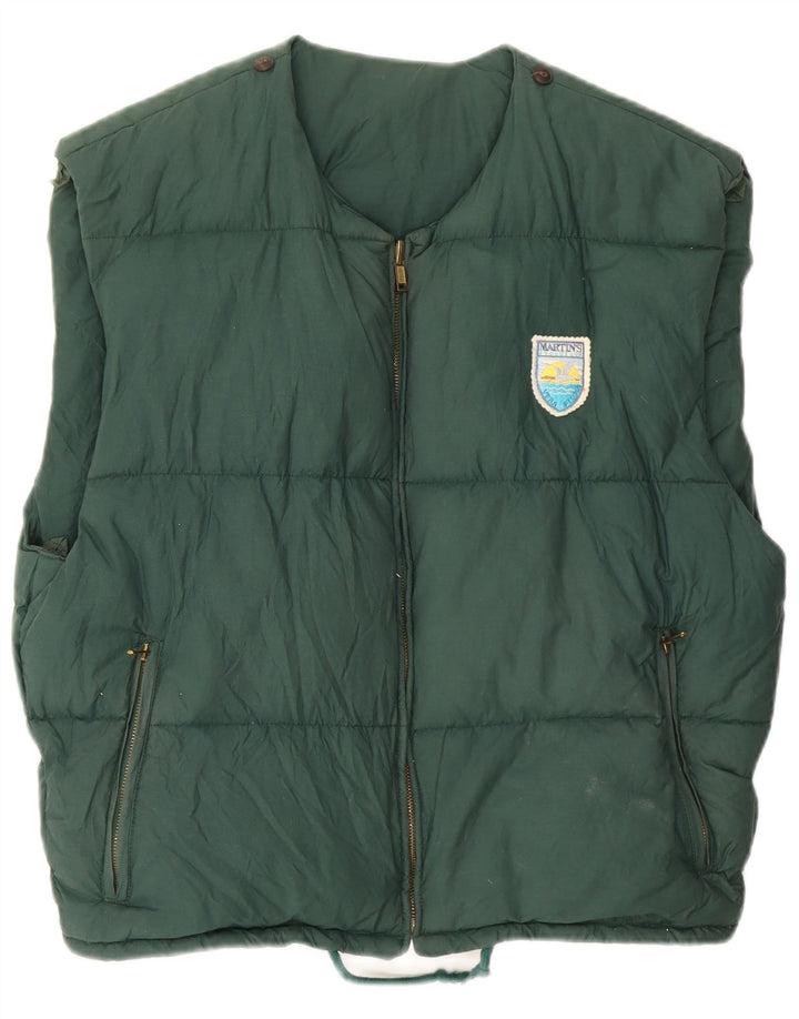 Martin's Womens Liner Padded Gilet UK 14 Medium Green Cotton