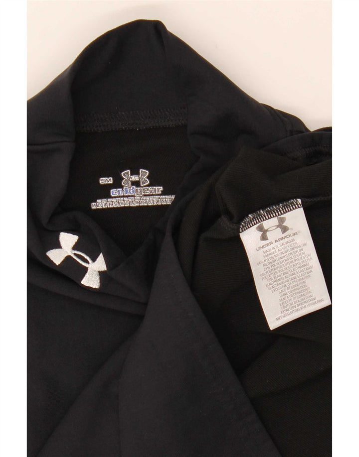 Under Armour Mens Cold Gear Top Long Sleeve Small Black Polyester