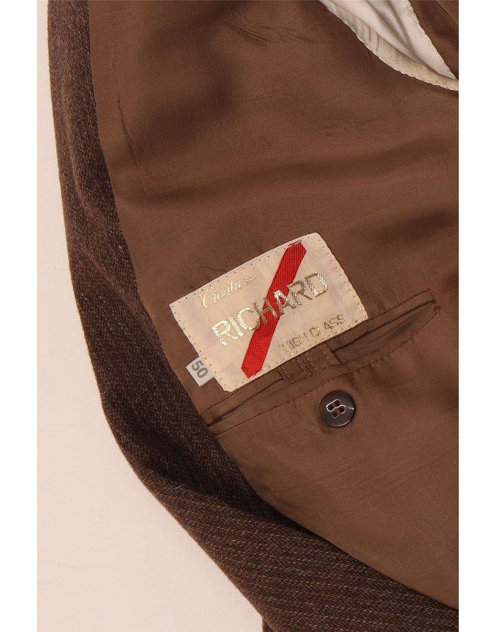 Vintage Mens 1 Button Blazer Jacket IT 50 Large Brown