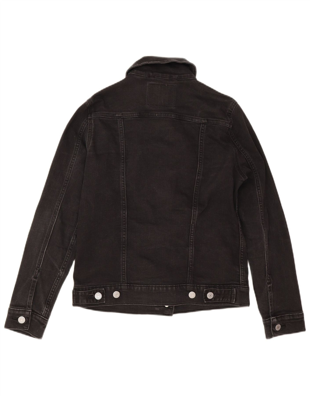 Levi's Womens Oversized Denim Jacket UK 6 XS Black Cotton