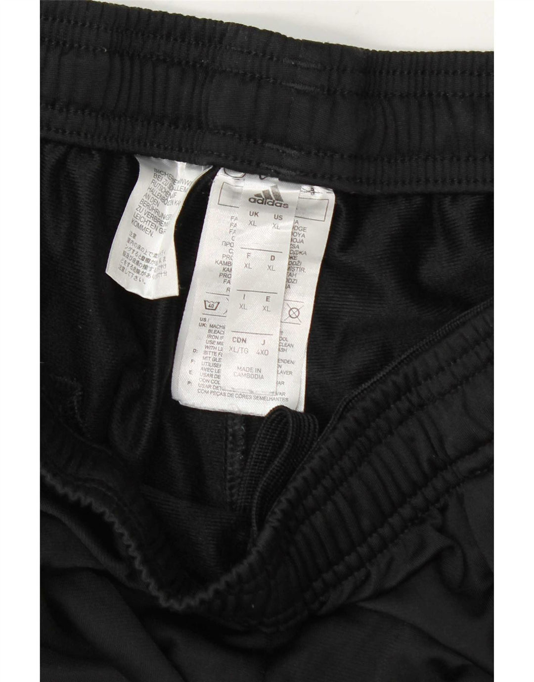 Adidas Mens Tracksuit Trousers Joggers XL Black Polyester