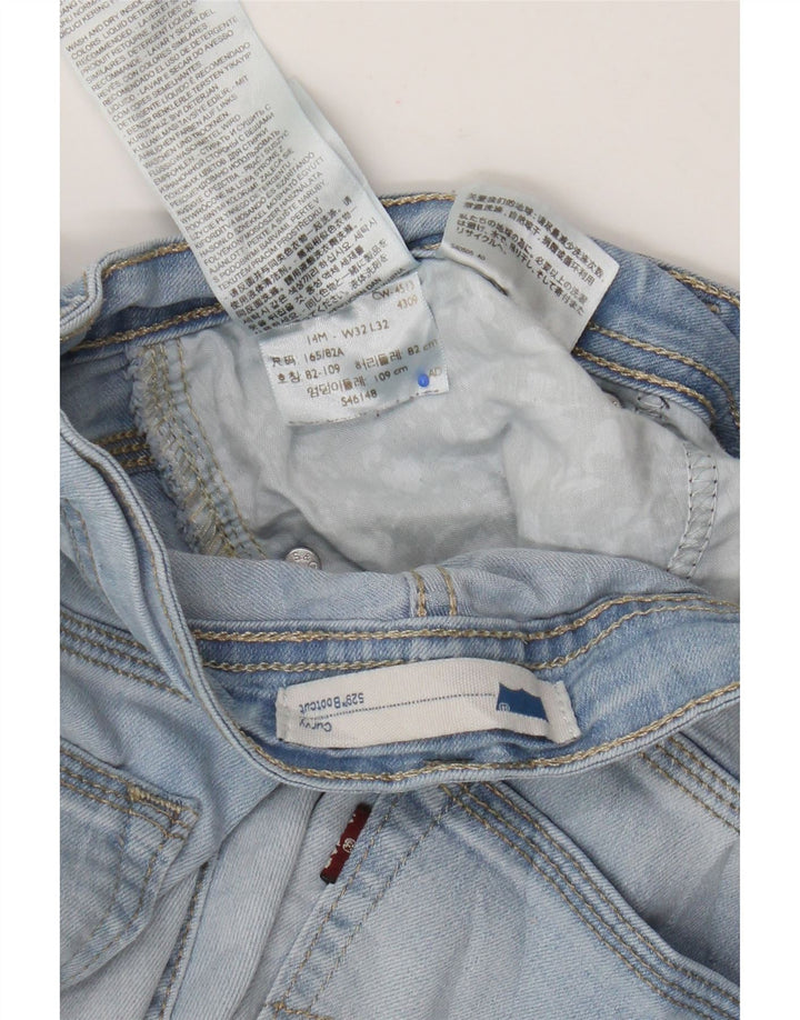 Levi's Womens 529 Curvy Bootcut Jeans W32 L32 Blue Cotton