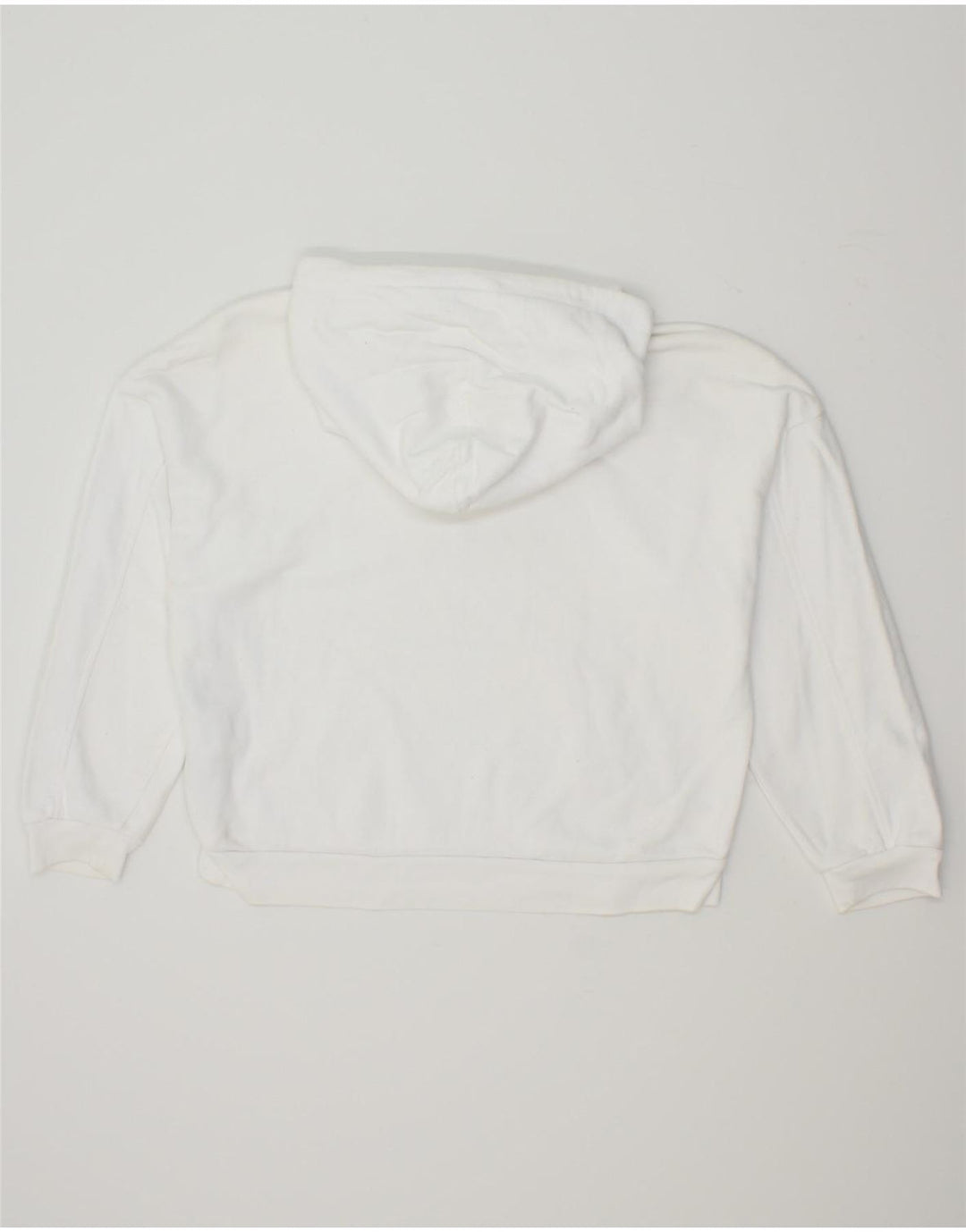 LEVI'S Womens Oversized Graphic Hoodie Jumper UK 2 2XS White Cotton Vintage Levi's and Second-Hand Levi's from Messina Hembry 