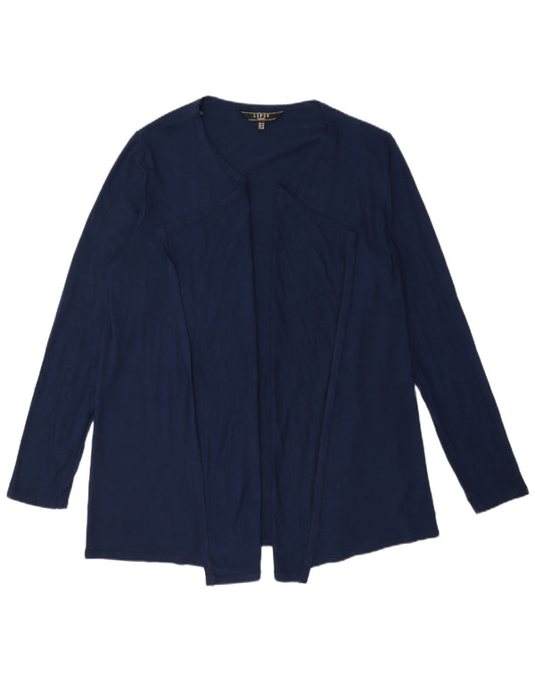 Lipsy Womens Open Top Long Sleeve UK 14 Large Navy Blue