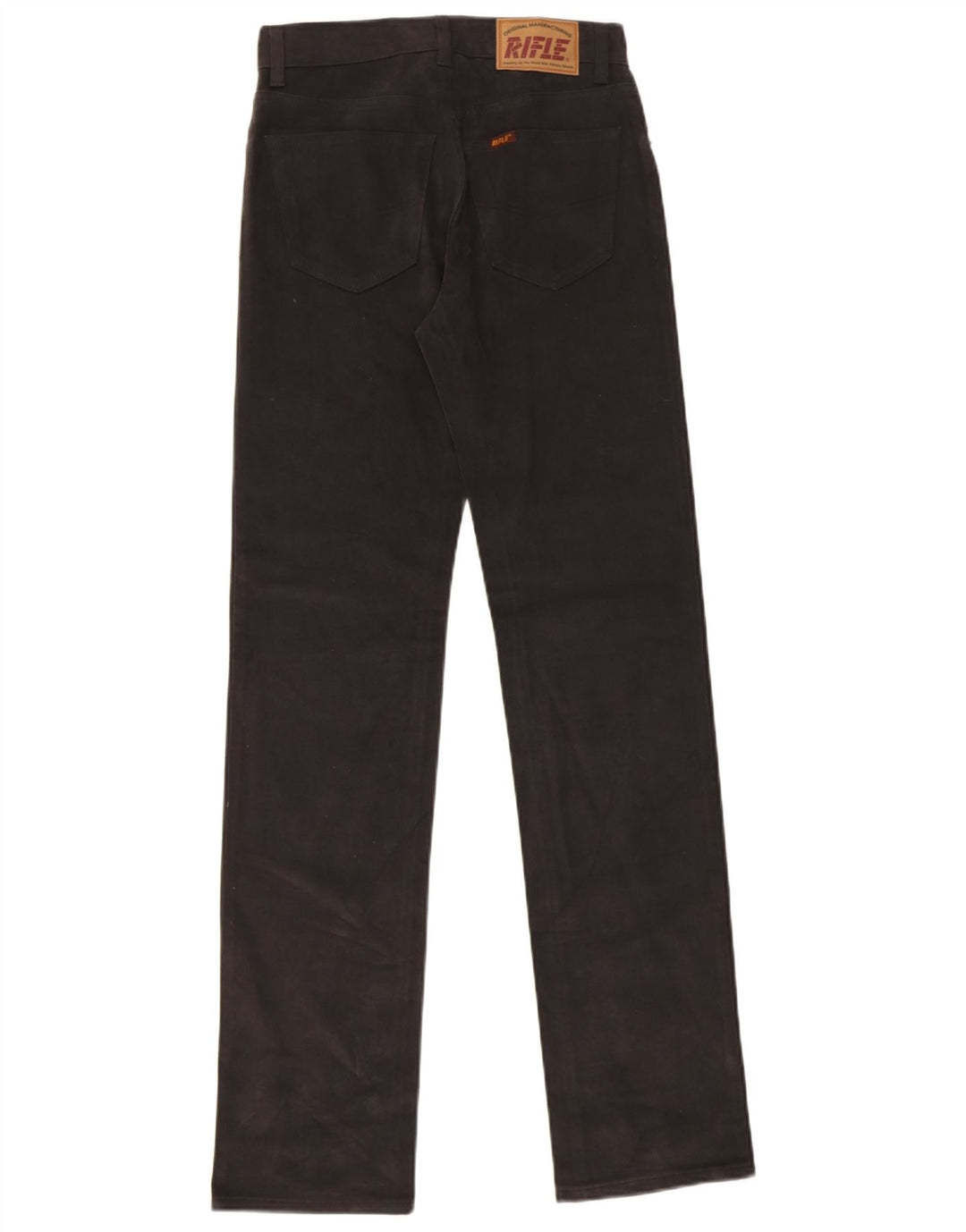 Rifle Mens Straight Jeans W28 L34 Black Cotton
