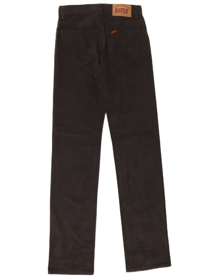 Rifle Mens Straight Jeans W28 L34 Black Cotton