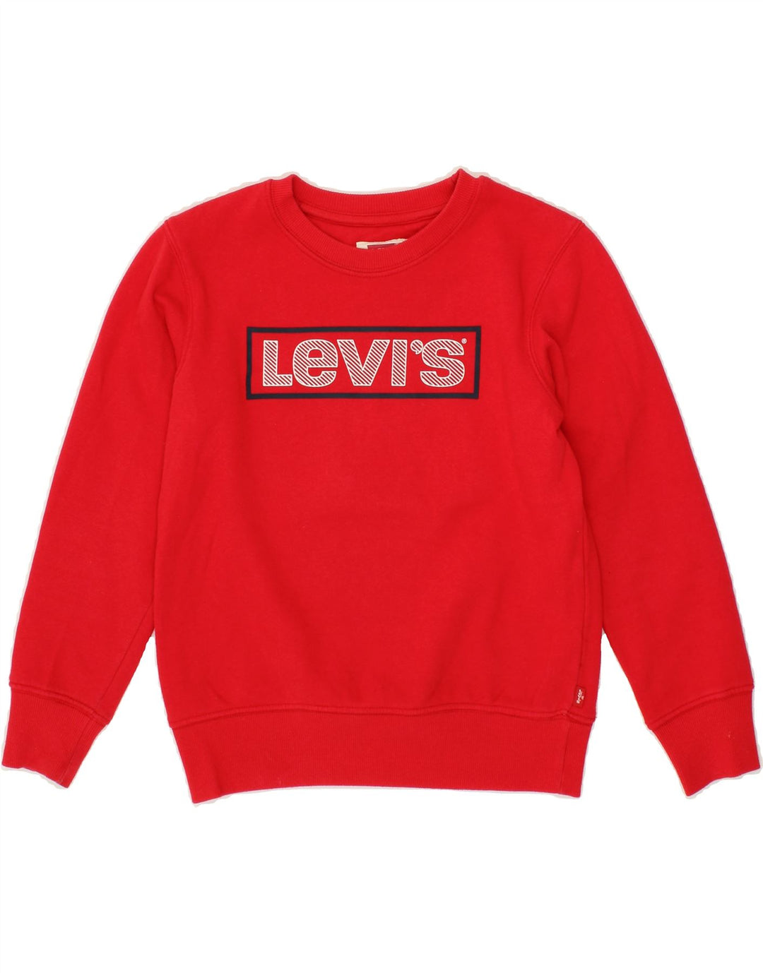LEVI'S Girls Graphic Sweatshirt Jumper 9-10 Years Red Cotton Vintage Levi's and Second-Hand Levi's from Messina Hembry 