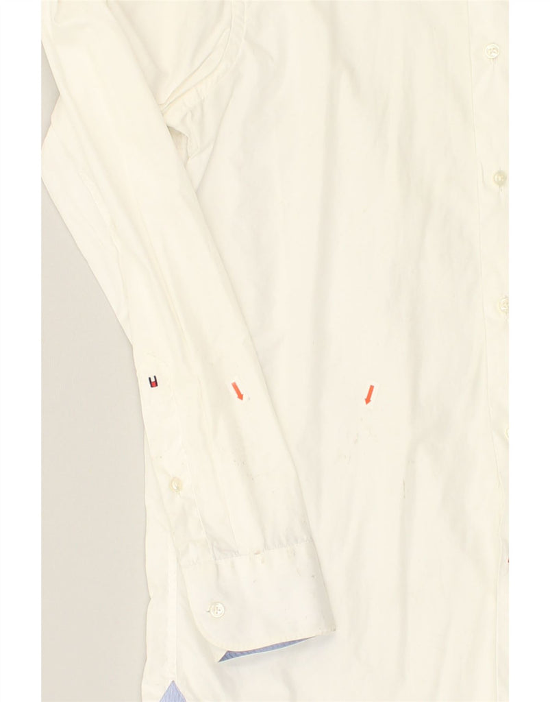 TOMMY HILFIGER Mens Fitted Tailored Fit Shirt Size 15 3/4 40 Medium White | Vintage Tommy Hilfiger | Thrift | Second-Hand Tommy Hilfiger | Used Clothing | Messina Hembry 