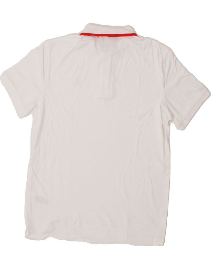 DIADORA Mens Polo Shirt Medium White Cotton Vintage Diadora and Second-Hand Diadora from Messina Hembry 