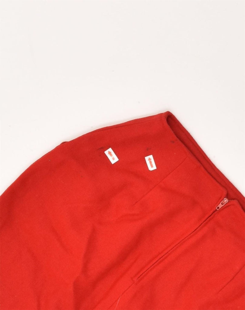 BENETTON Womens Pencil Skirt IT 42 Medium W24  Red Wool | Vintage Benetton | Thrift | Second-Hand Benetton | Used Clothing | Messina Hembry 